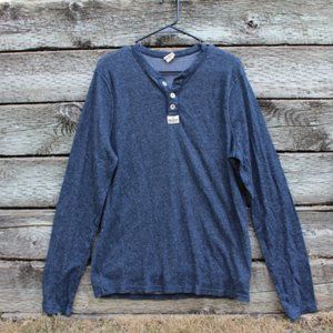 HOLLISTER DENIM BLUE KNIT HENLY